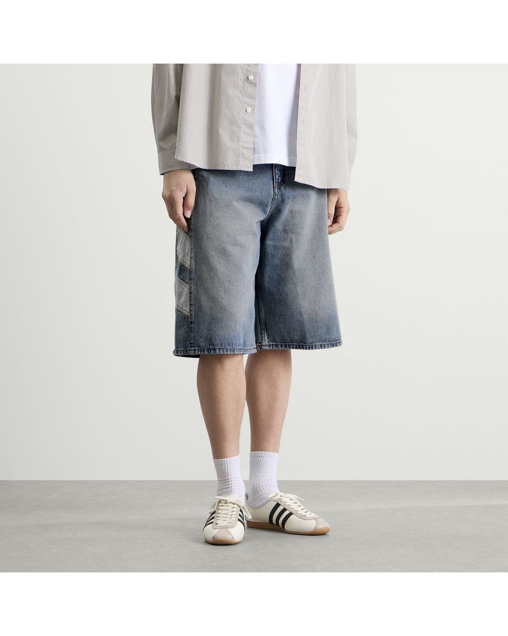 Adidas Blue Denim Short for men