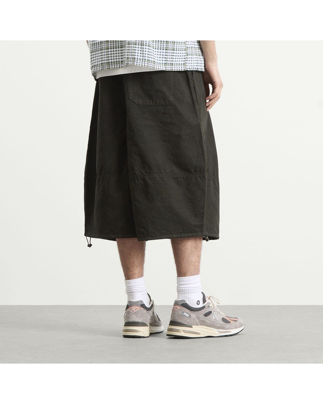 YMC Black Garment Dye Salba Shorts for men