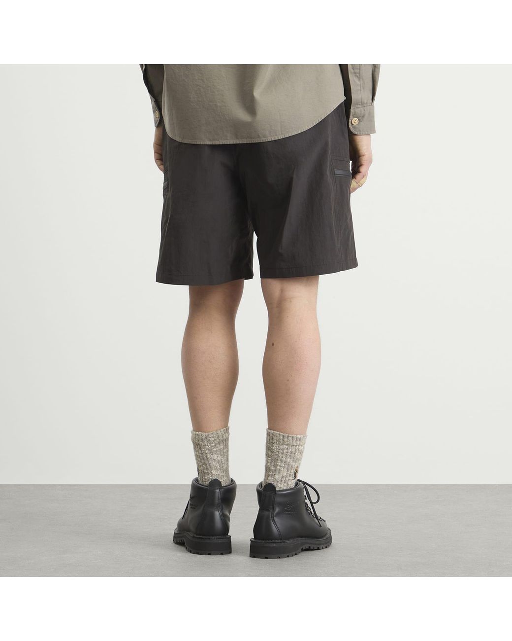 FRIZMWORKS Black Nylon Utility Pocket Shorts for men