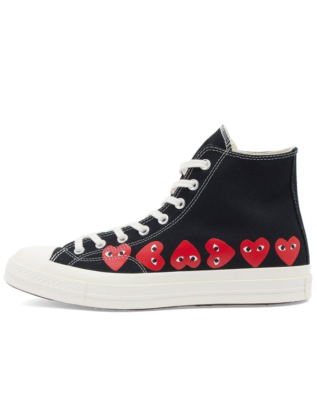 COMME DES GARÇONS PLAY Blue X Converse Multi Heart High Sneakers for men