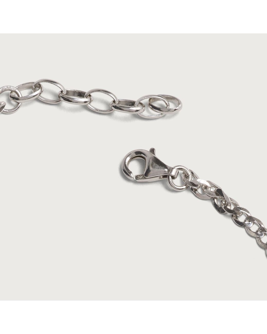 Serge Denimes White Flat Cuban Bracelet for men