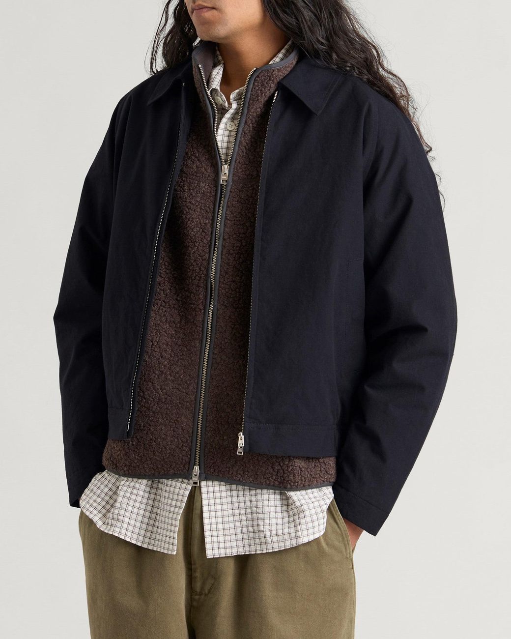 Norse Projects Blue Stensholt Buff Cotton Jacket for men