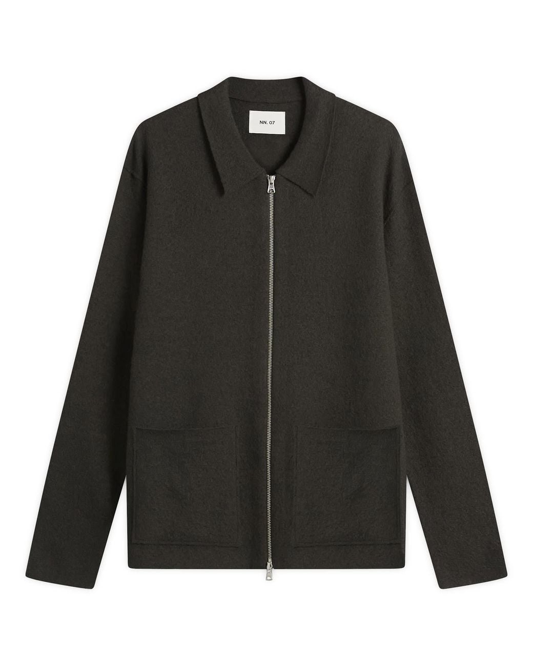 NN07 Black Jonas Merino Zip Jacket for men