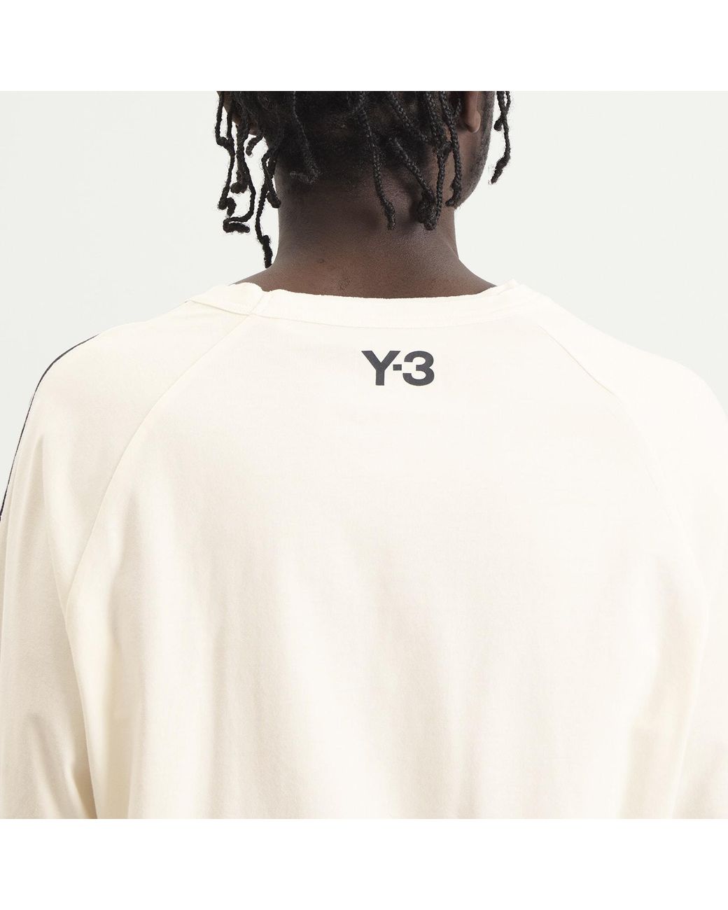 Y-3 Natural Distressed Long Sleeve T-Shirt for men