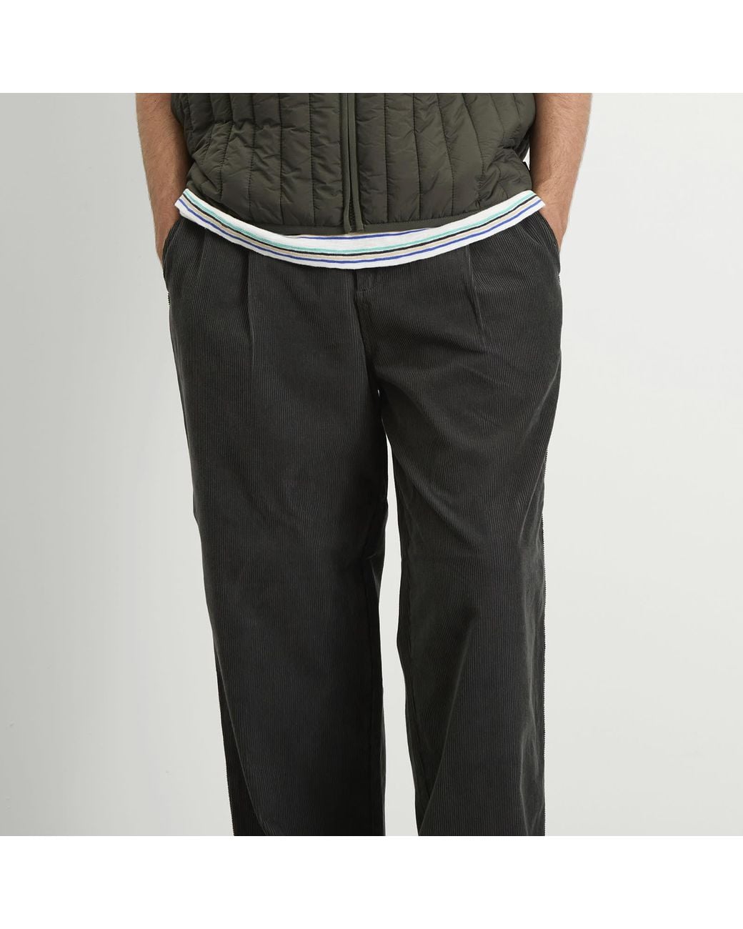 Folk Gray Wide Fit Trouser for men
