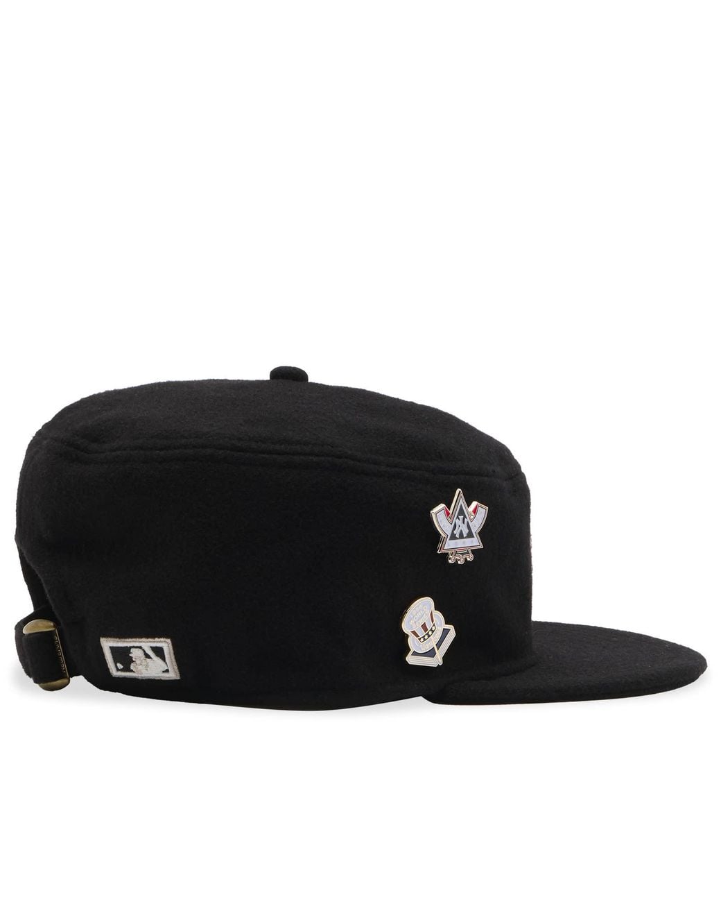 KTZ Black New York Yankees Chainstitched Wool Pillbox Cap