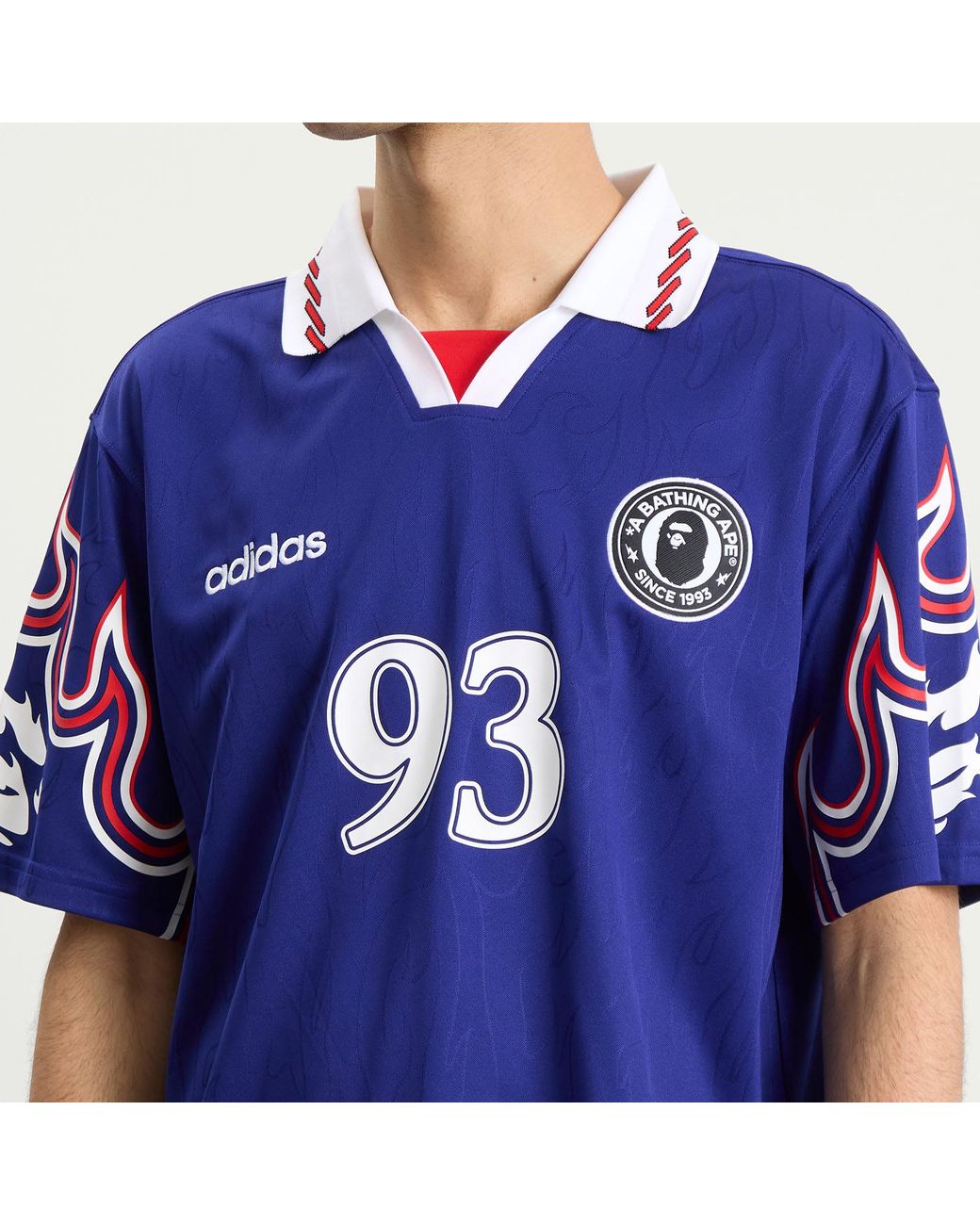 adidas X A Bathing Ape Football Flame Jersey in Blue for Men | Lyst