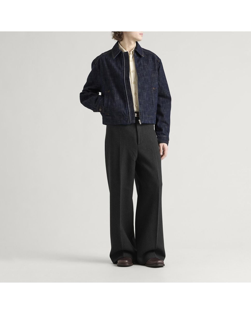 Jacquemus Blue Canvas Bomber Jacket for men