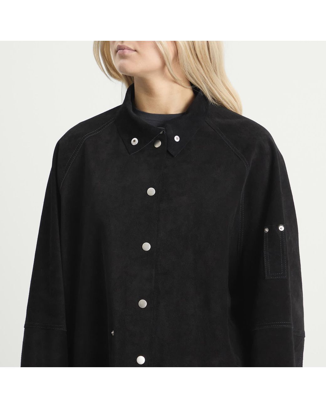 Studio Nicholson Black Dash Suede Jacket