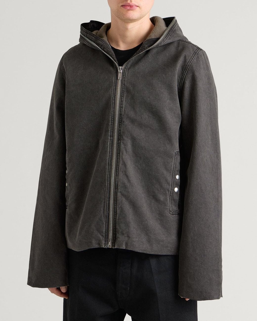 Rick Owens Gray Gimp Zipfront Jacket for men