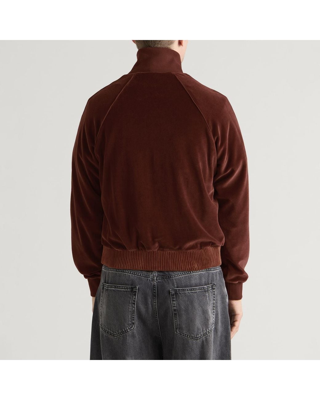 Rhude Brown Madera Velour Track Jacket for men