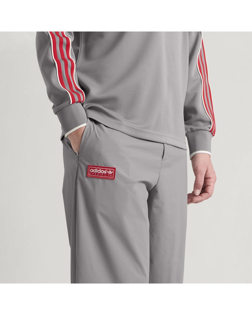 Adidas Gray Spezial Liverpool Fc Track Pant for men