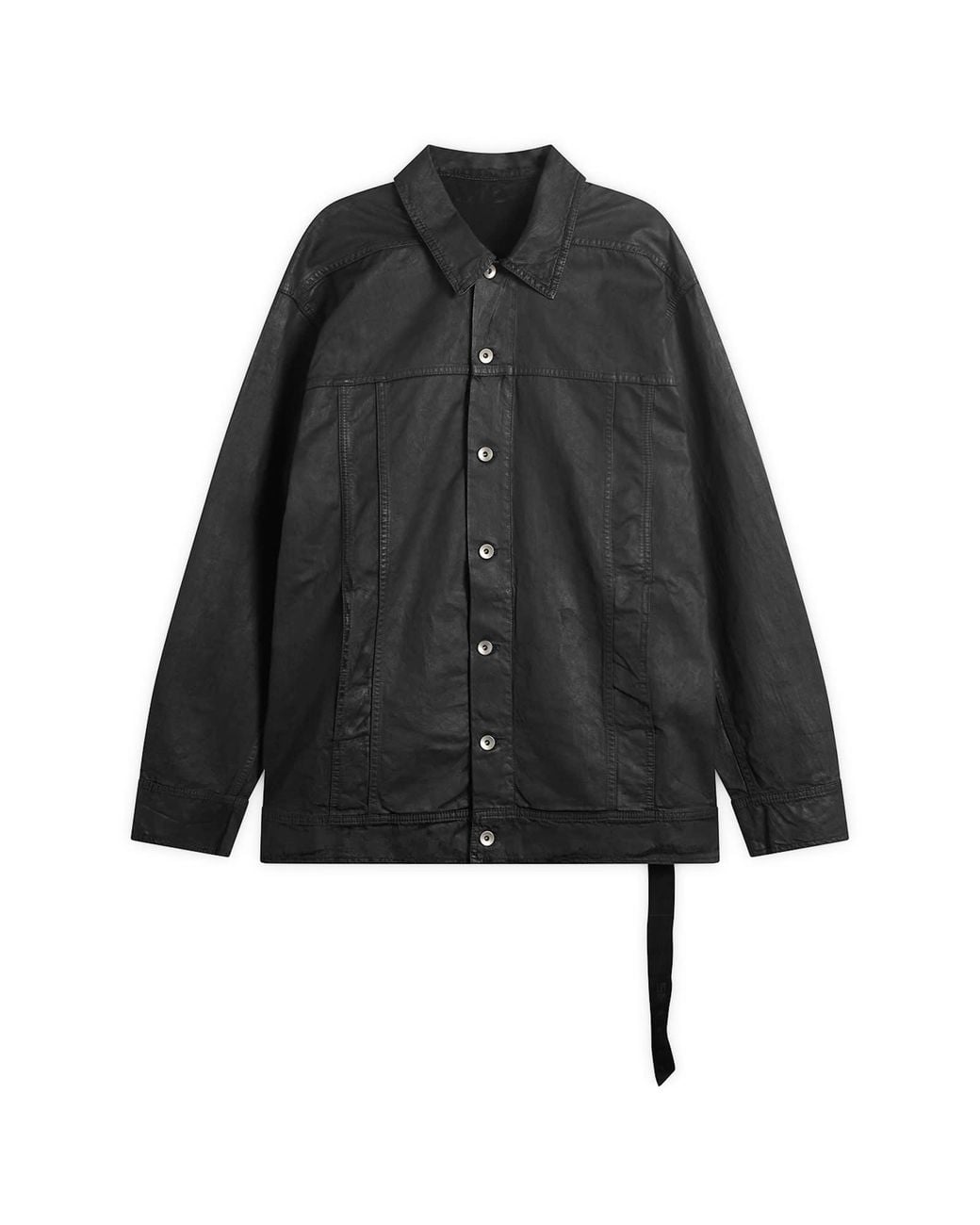 Rick Owens Black Jumbo Denim Worker Shirt for men