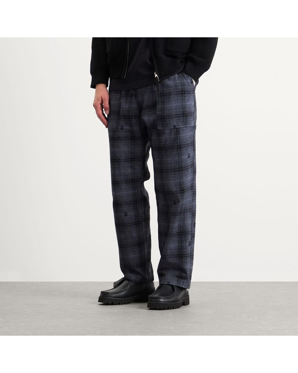 Service Works Gray Thistle Plaid Chef Pants for men