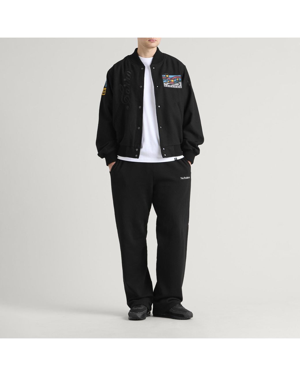 by Parra Black All The Best Varsity Jacket for men