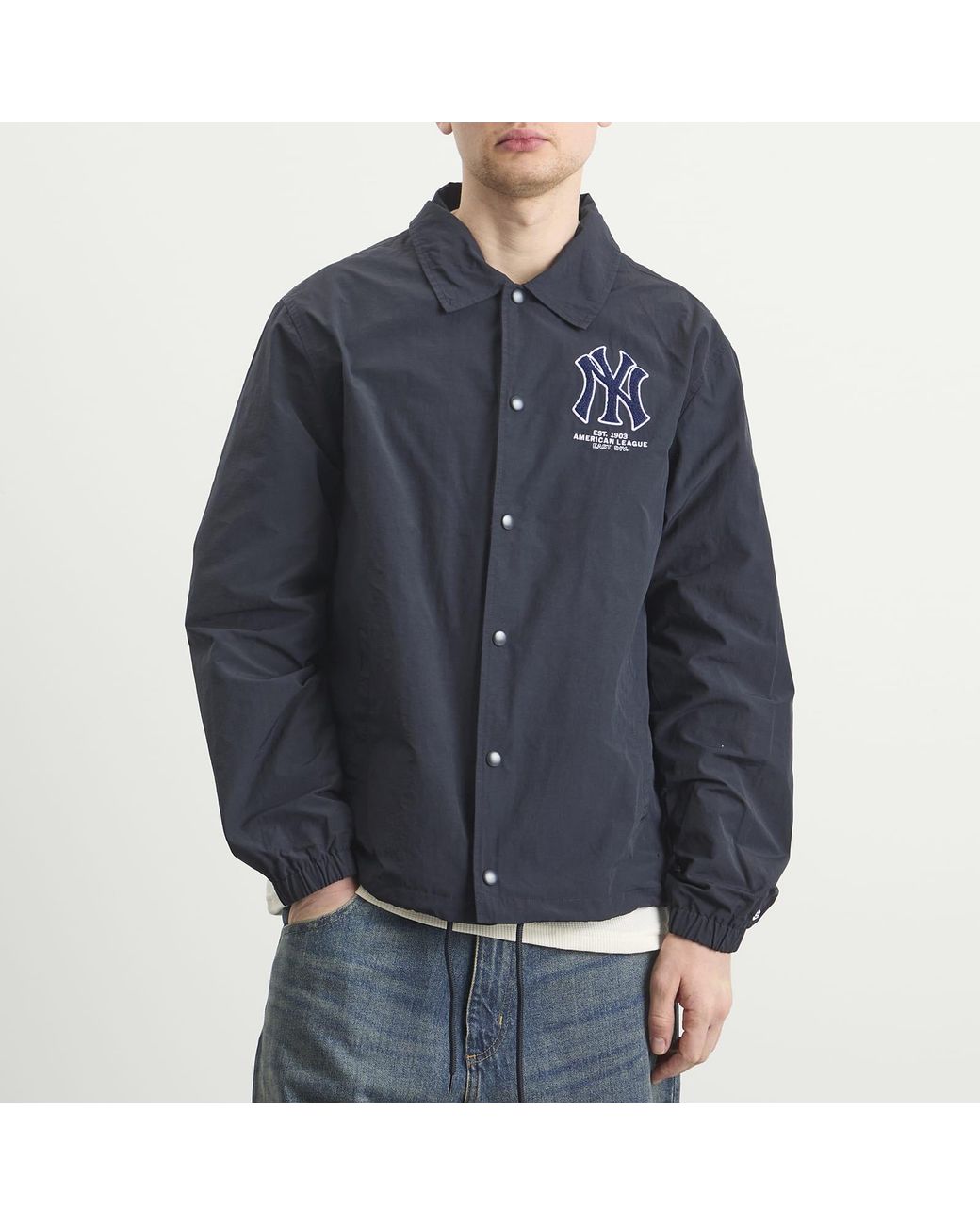 KTZ Blue Mlb New York Yankees Coaches Jacket for men