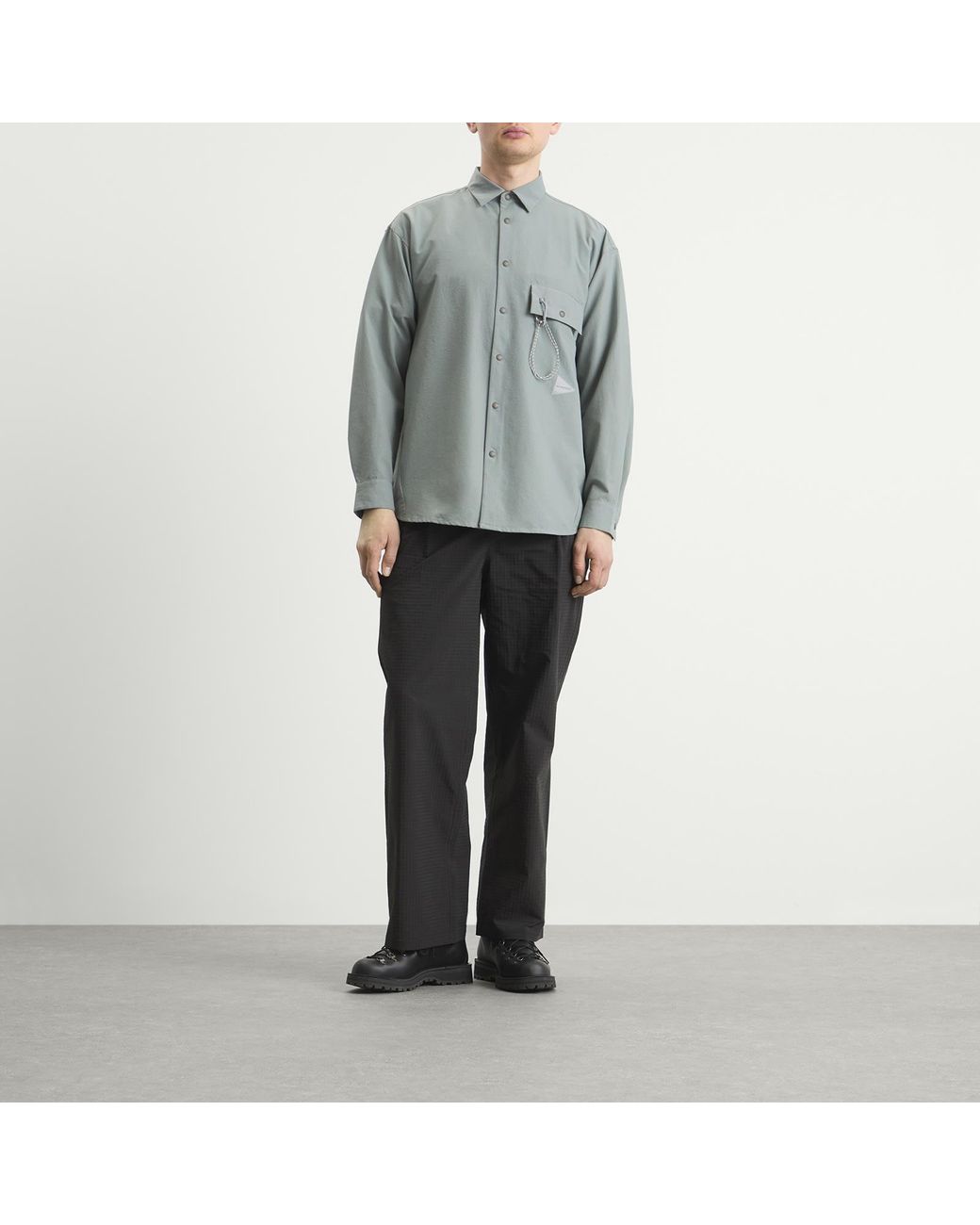 And Wander Gray Dry Breathable Shirt for men