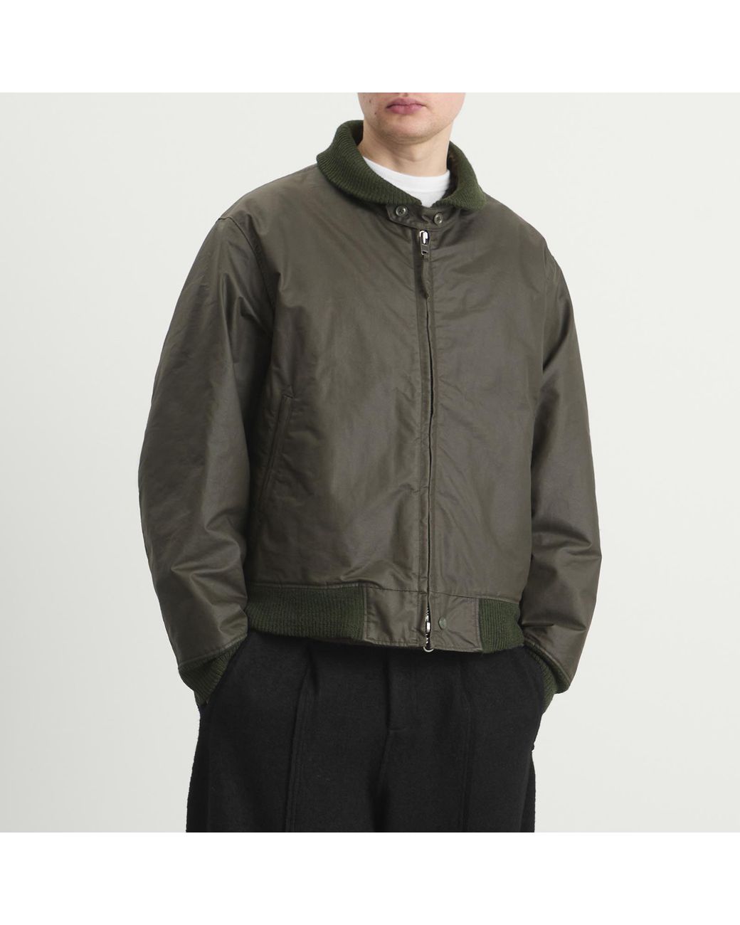 Engineered Garments Green Waxed Cotton Ll Jacket for men