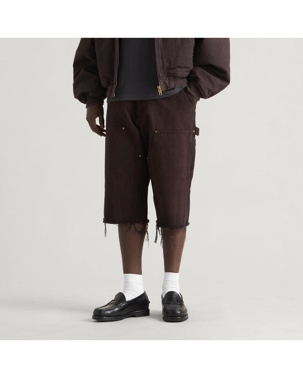 Willy Chavarria Black Workwear Carpenter Short for men