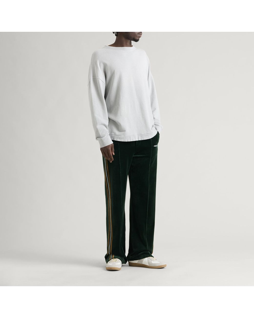 Casablanca Green Velour Stripe Track Pant for men