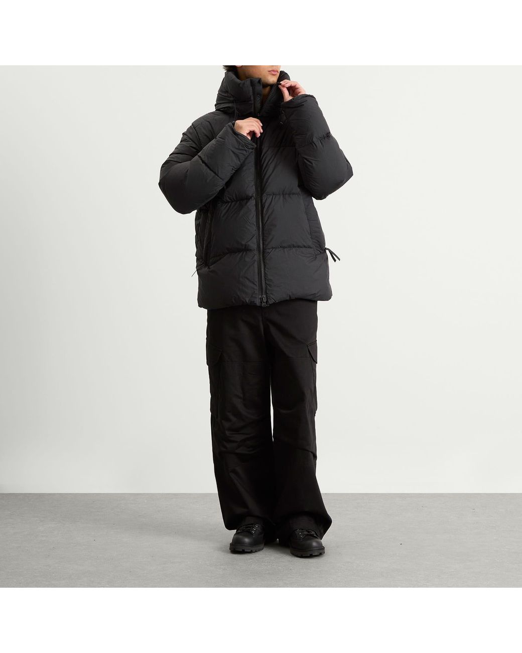 Canada Goose Black Crofton Matte Puffer Jacket for men