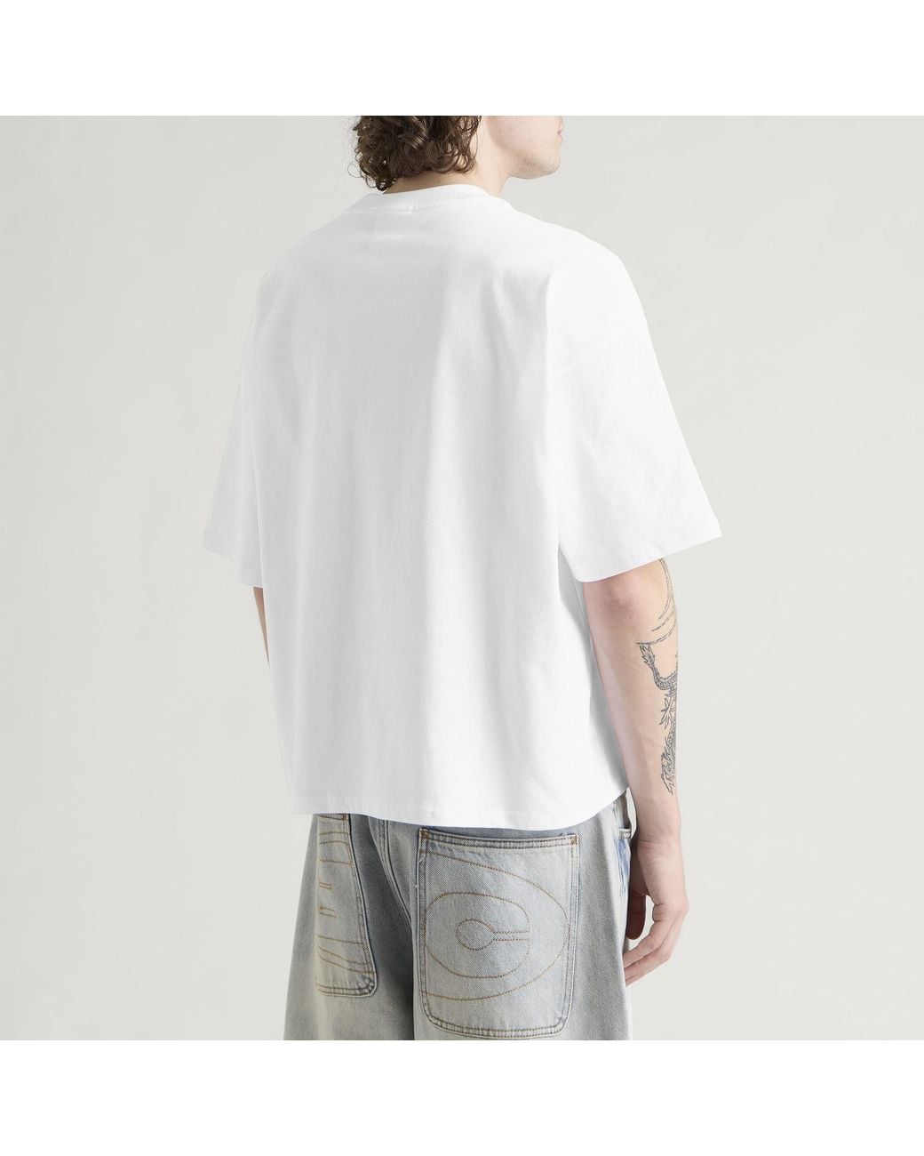 Bene Culture White Navystar T-Shirt for men