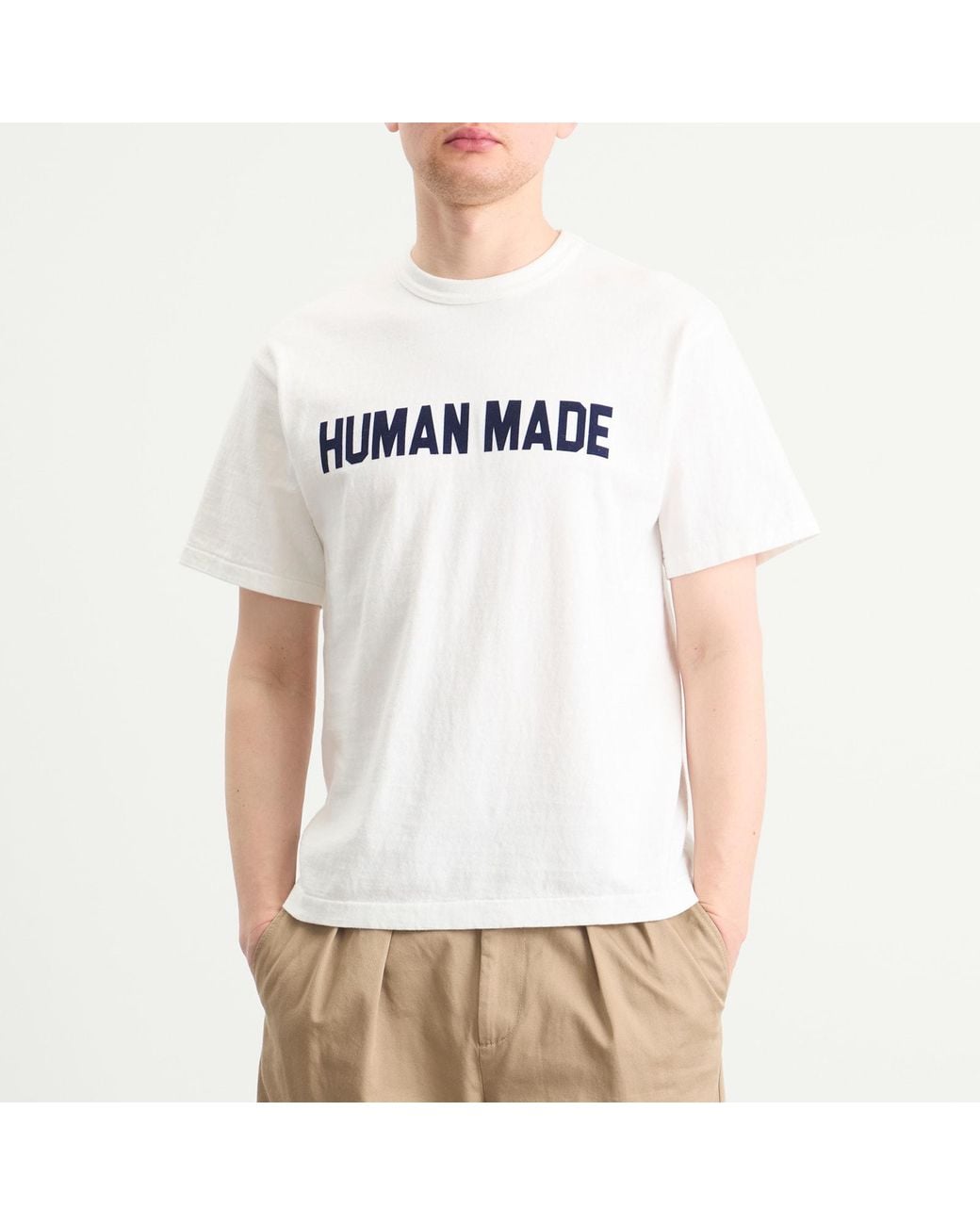 Human Made White Graphic Logo T-Shirt for men