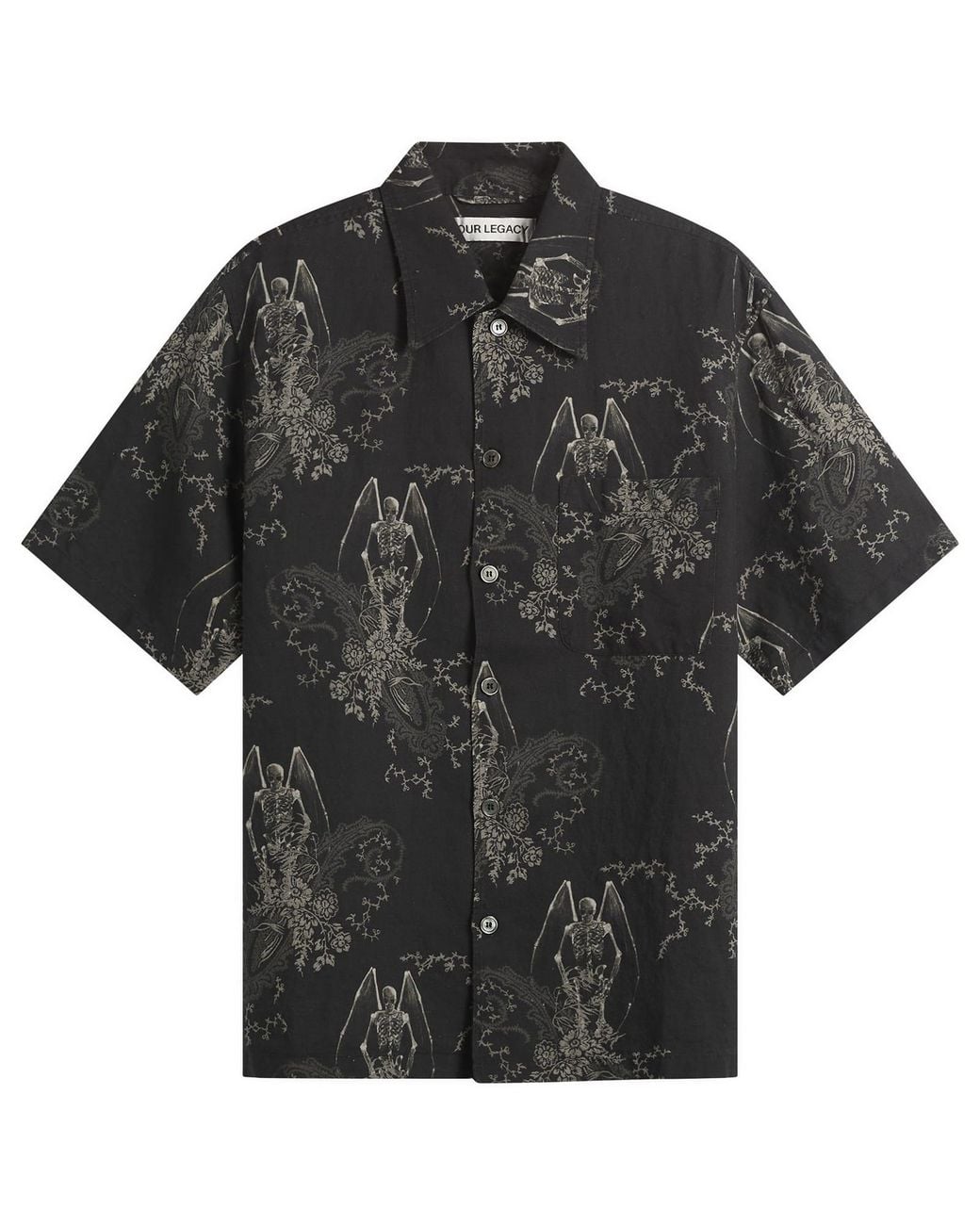 Our Legacy Black Print Every Shirt Shortsleeve for men