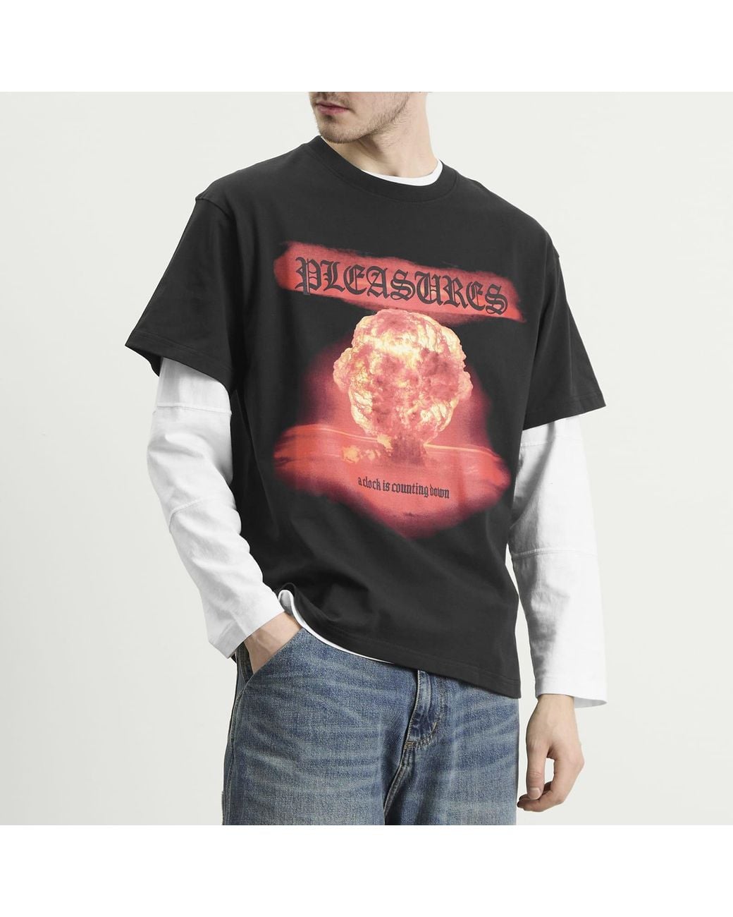 Pleasures Black Quarrel T-Shirt for men