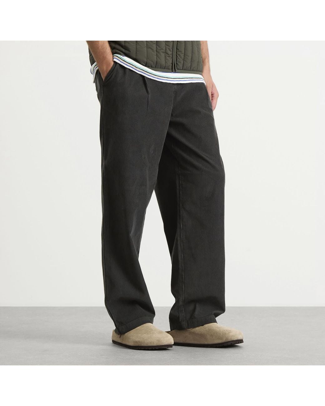 Folk Gray Wide Fit Trouser for men