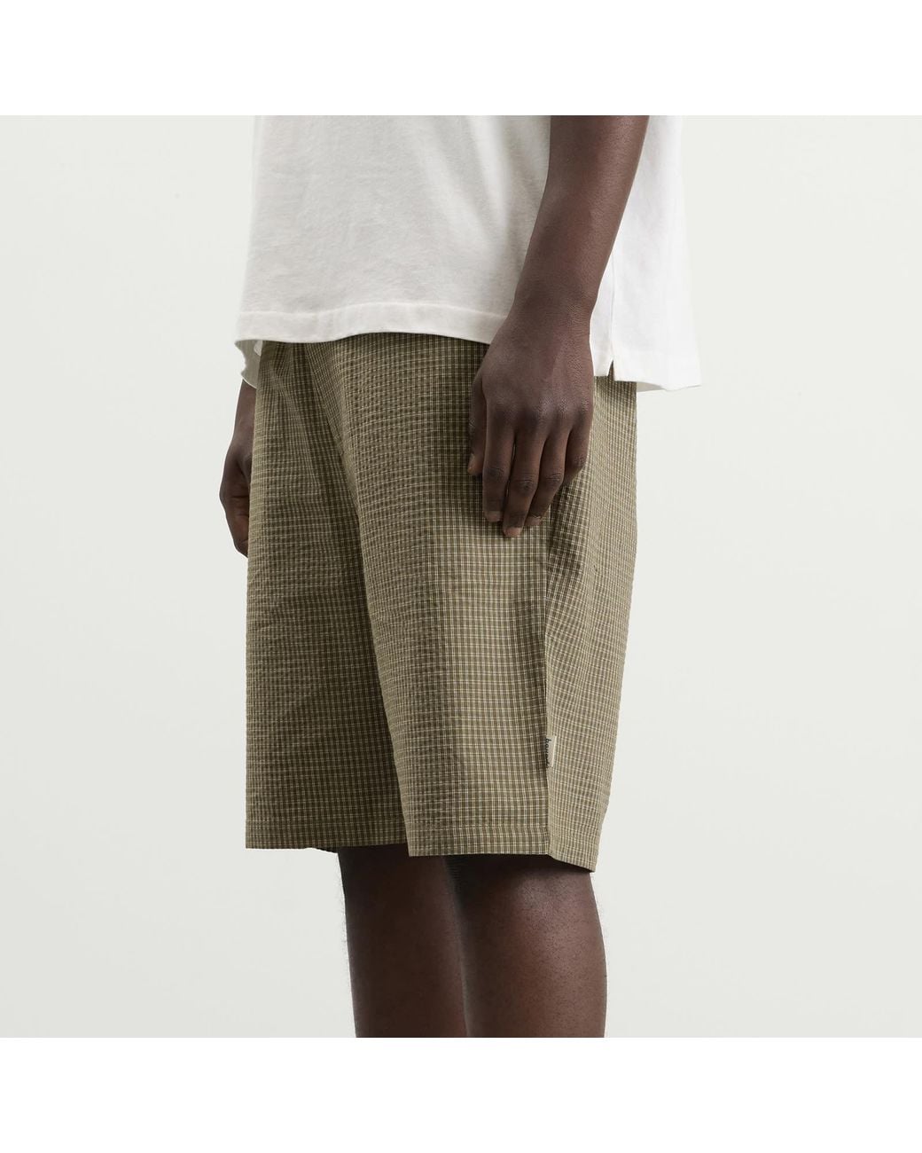 BOUND Green Gingham Shorts for men