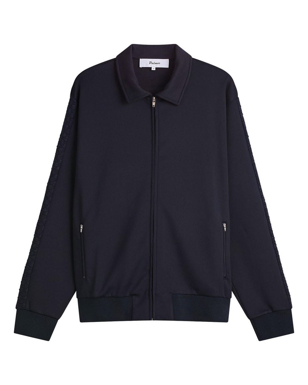 Palmes Blue Tricot Track Jacket for men