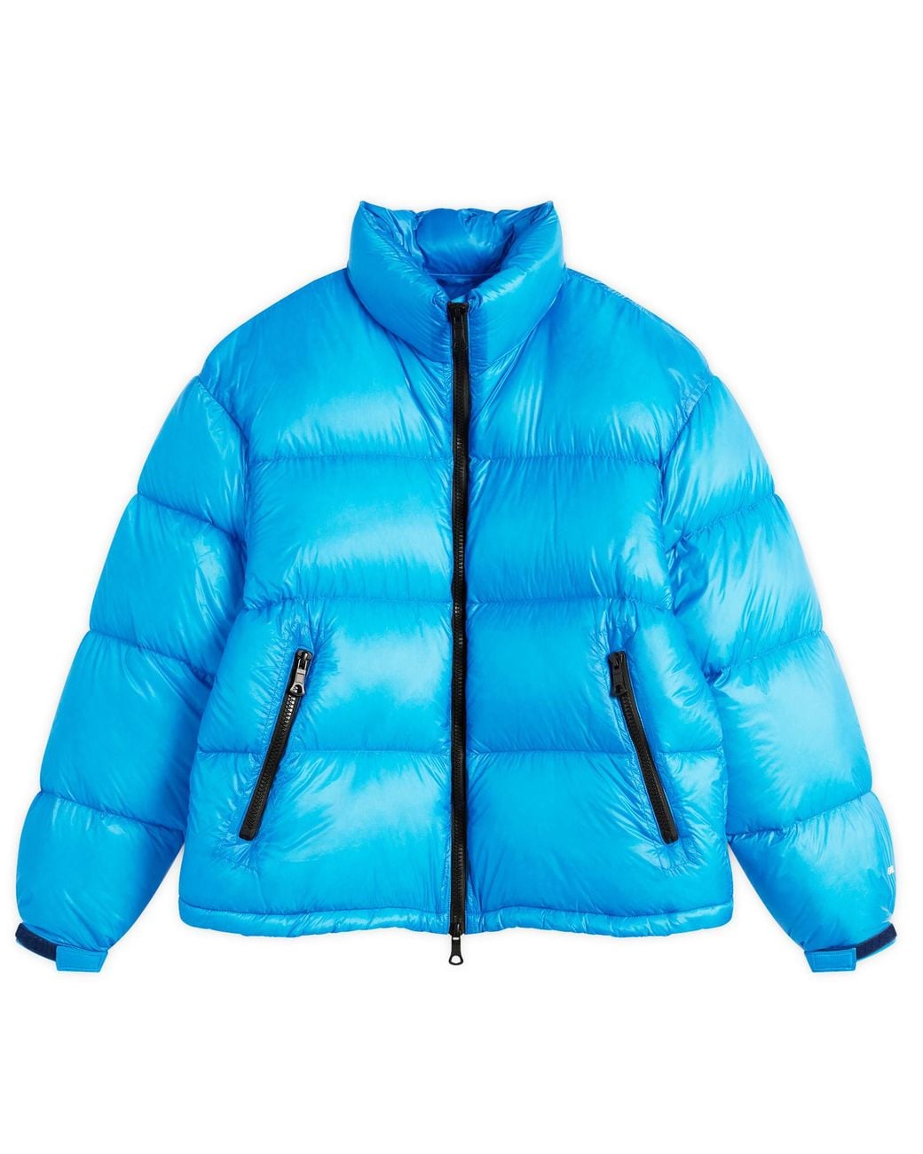 MKI Miyuki-Zoku Blue Translucent Funnel Neck Bubble Jacket Presented By End for men