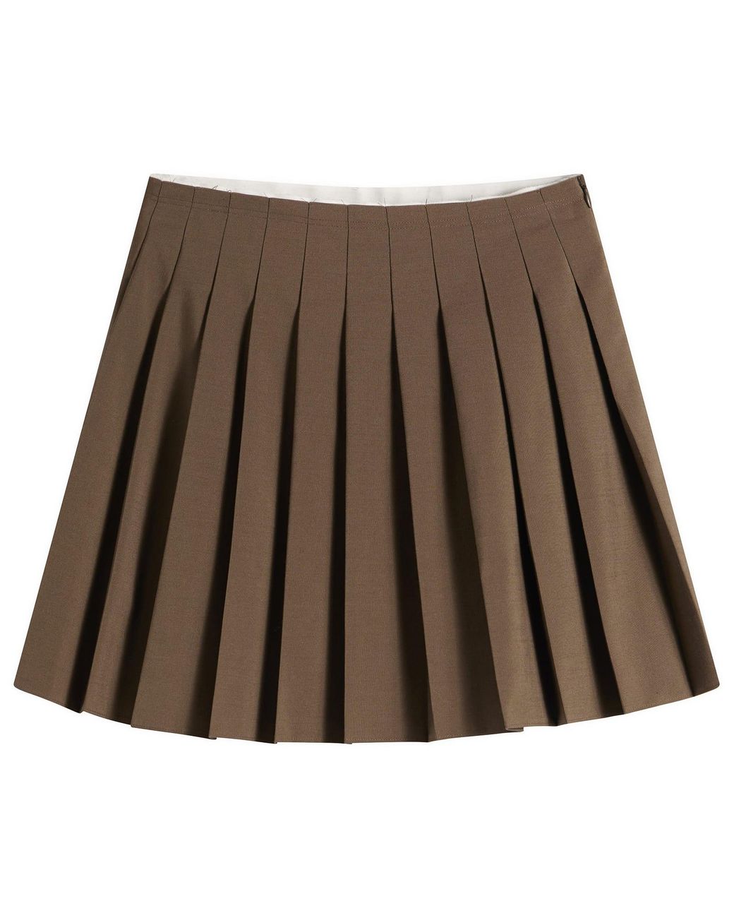 Maison Margiela Brown Mm6 Pleated Mini Skirt