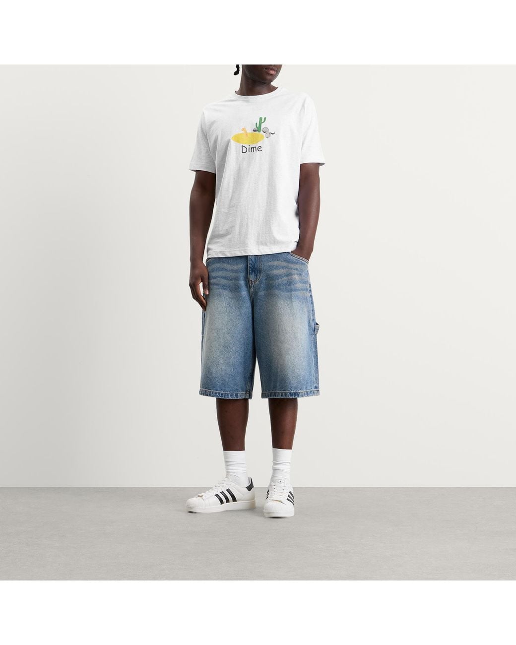 Dime White Quicksand T-Shirt for men