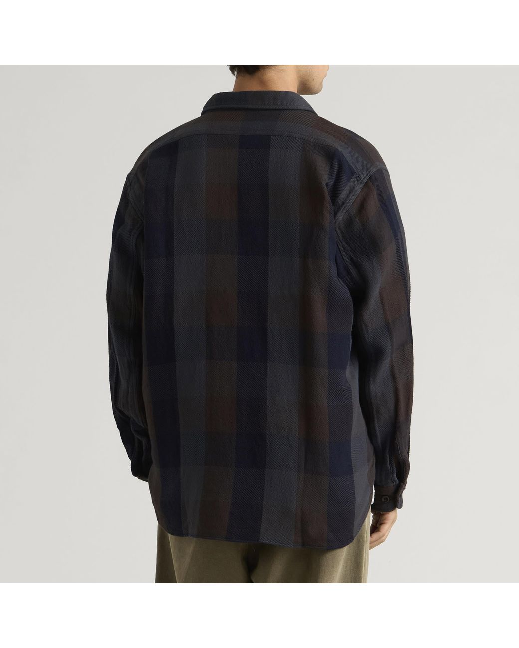 Unlikely Dry Goods Black Heavy Nel Work Shirt for men