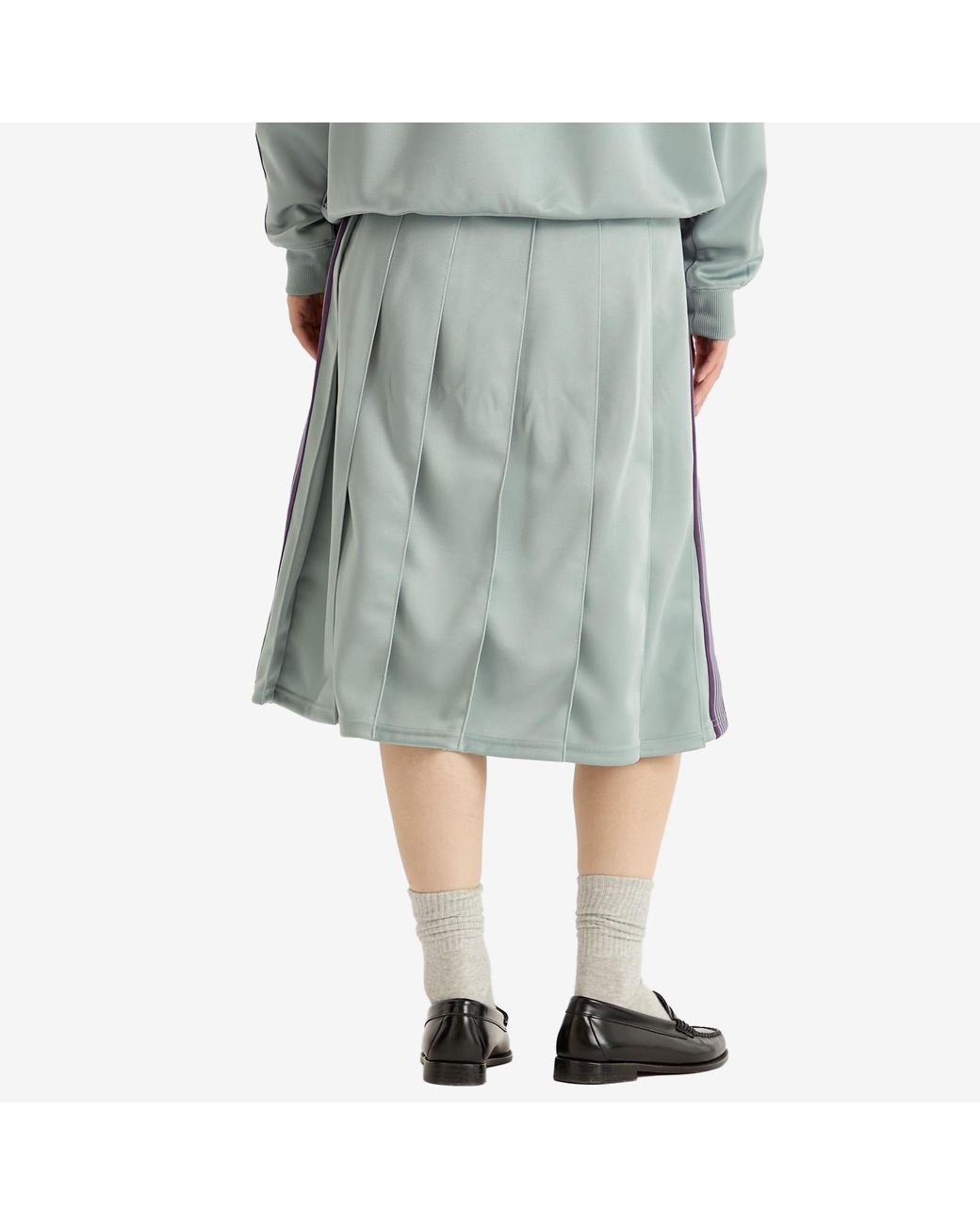 Needles Pleated Track Skirt in Blue | Lyst UK