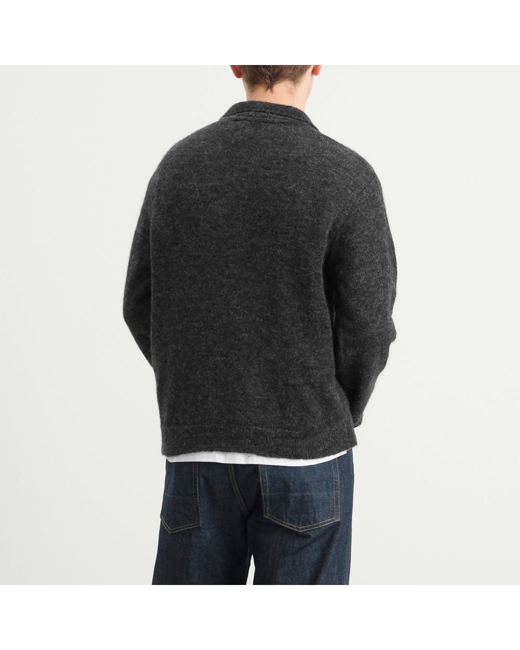 Our Legacy Fuzzy Alpaca Evening Polo in Black for Men | Lyst