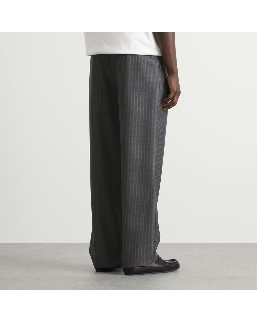 Jil Sander Gray Pinstripe Wool Trouser for men