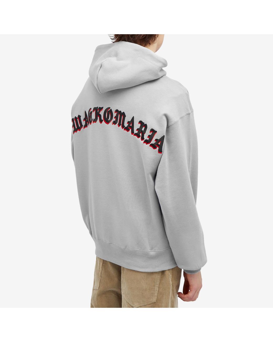 Wacko Maria Embroidered Gothic Logo パーカー Wacko Maria Embroidered Gothic Logo Hoodie in Gray for Men