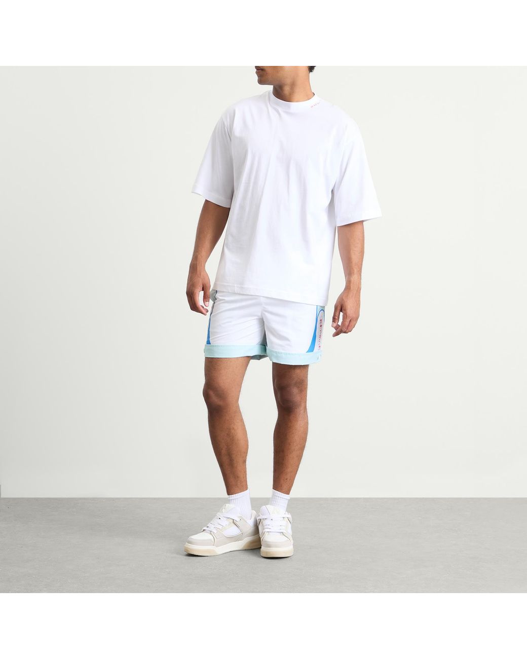 Casablanca Blue Fuji Printed Swim Shorts for men
