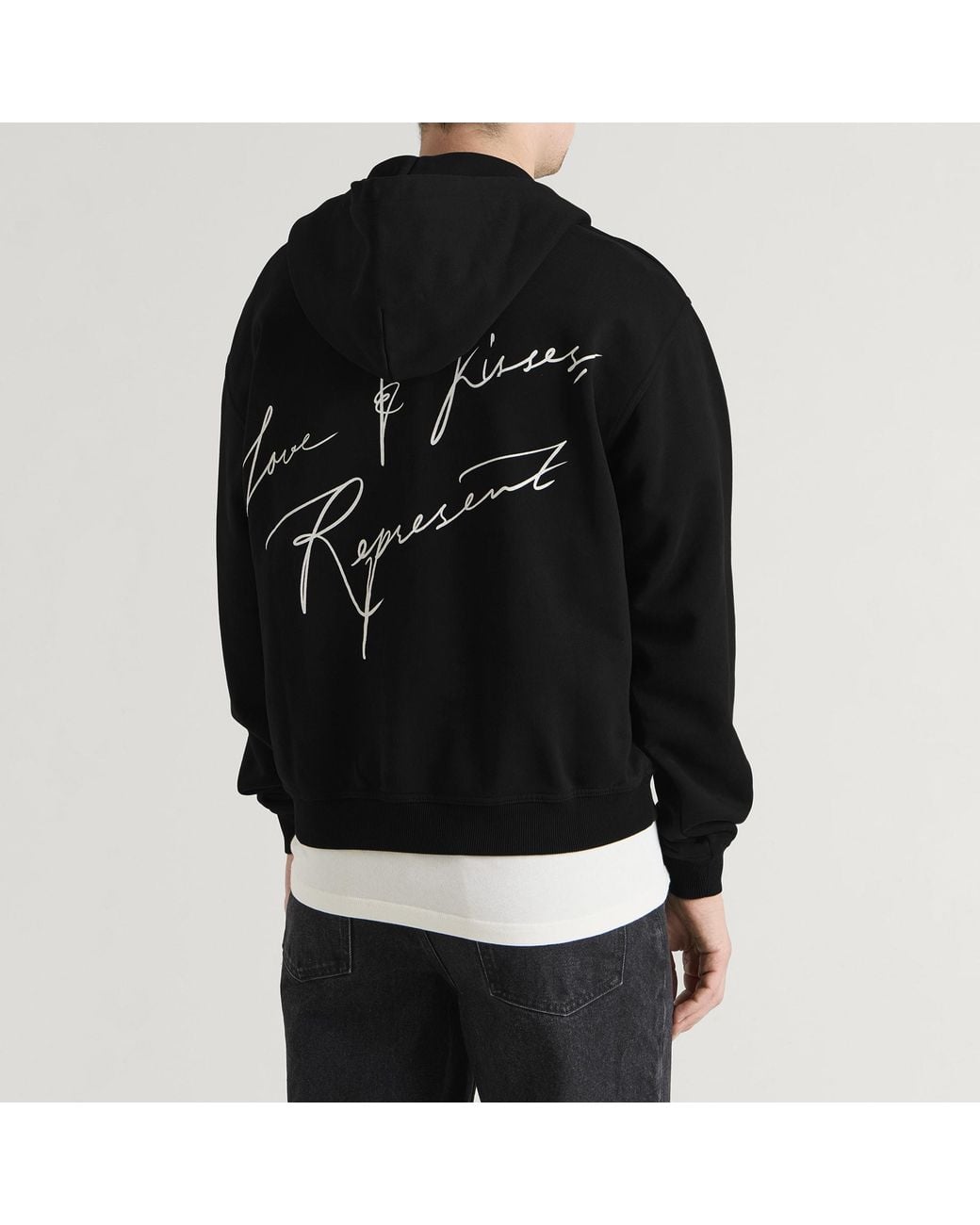 Represent Black Love And Kisses Zip Through Hoodie for men