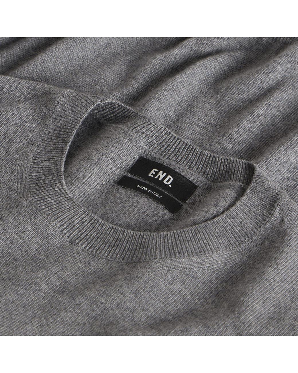 END. Gray Monogram Jumper for men