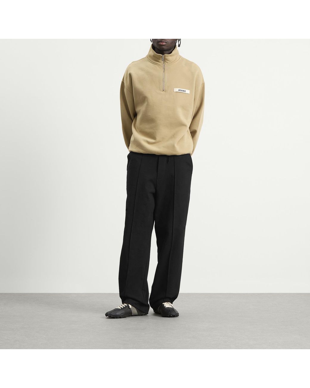 Jacquemus Natural Grosgrain Zip Sweatshirt for men