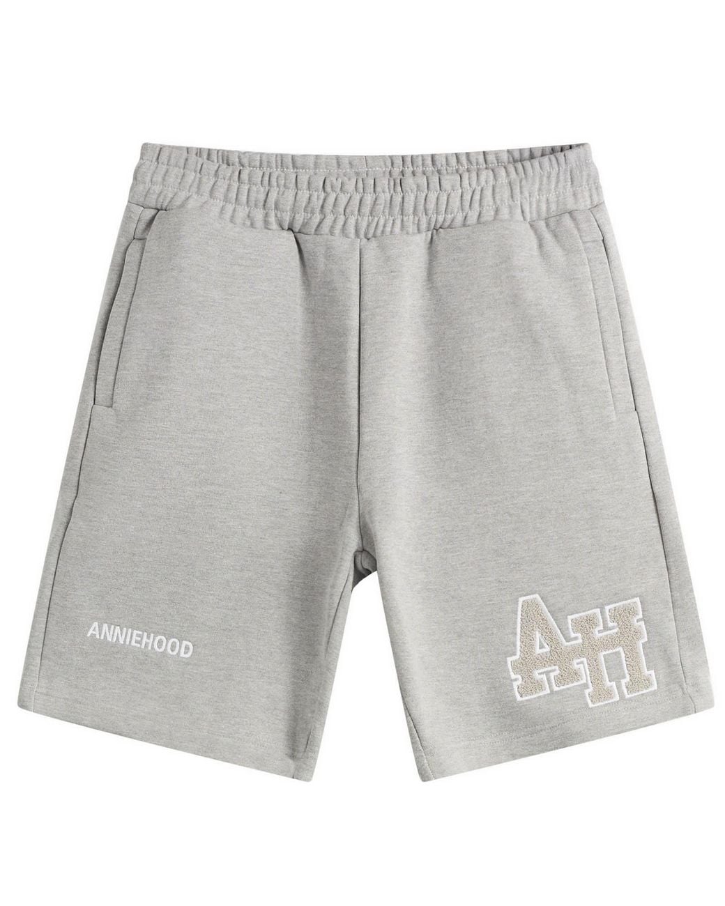 Annie Hood Gray College Sweat Shorts for men