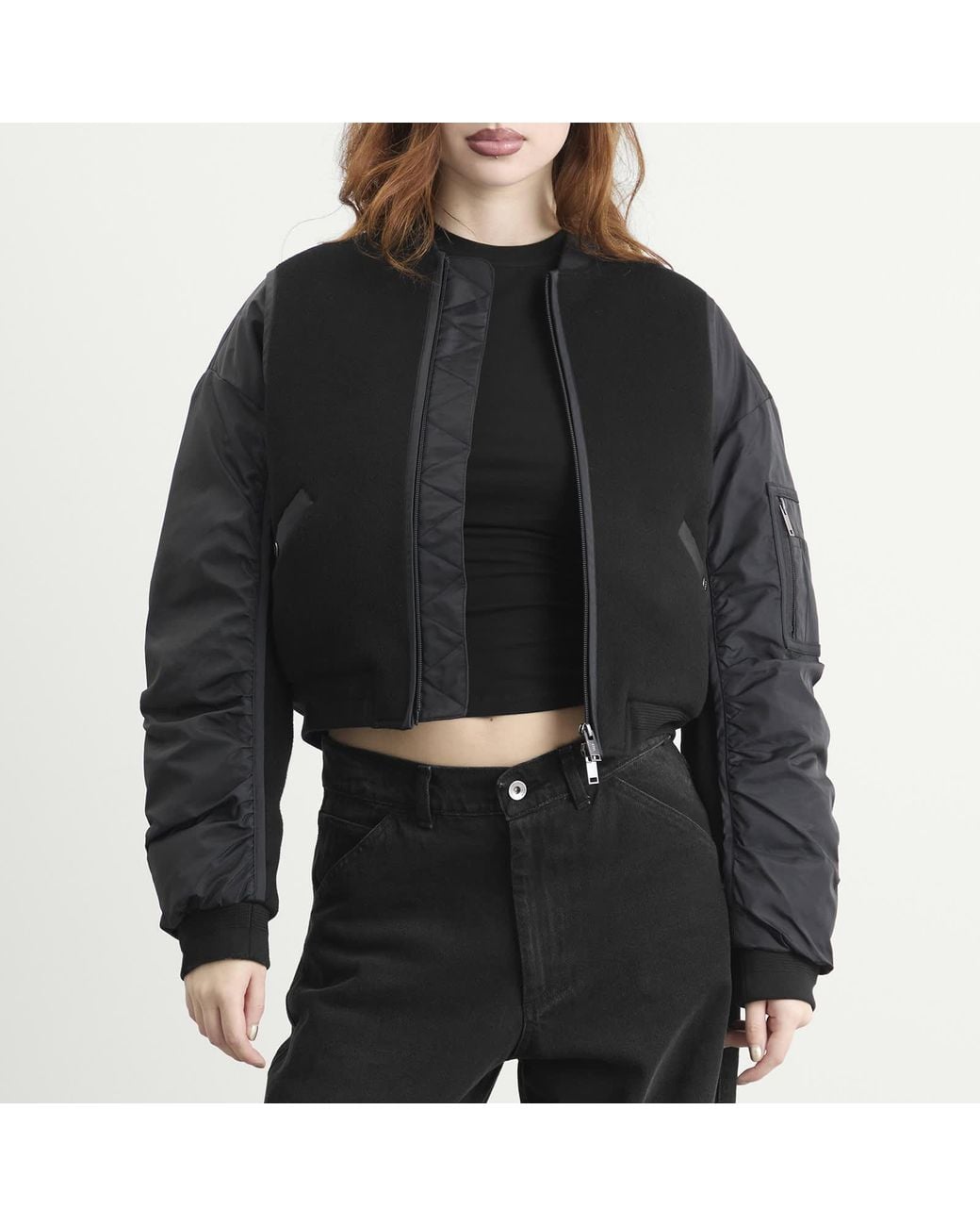 Stel Black Down Filled Bomber Jacket