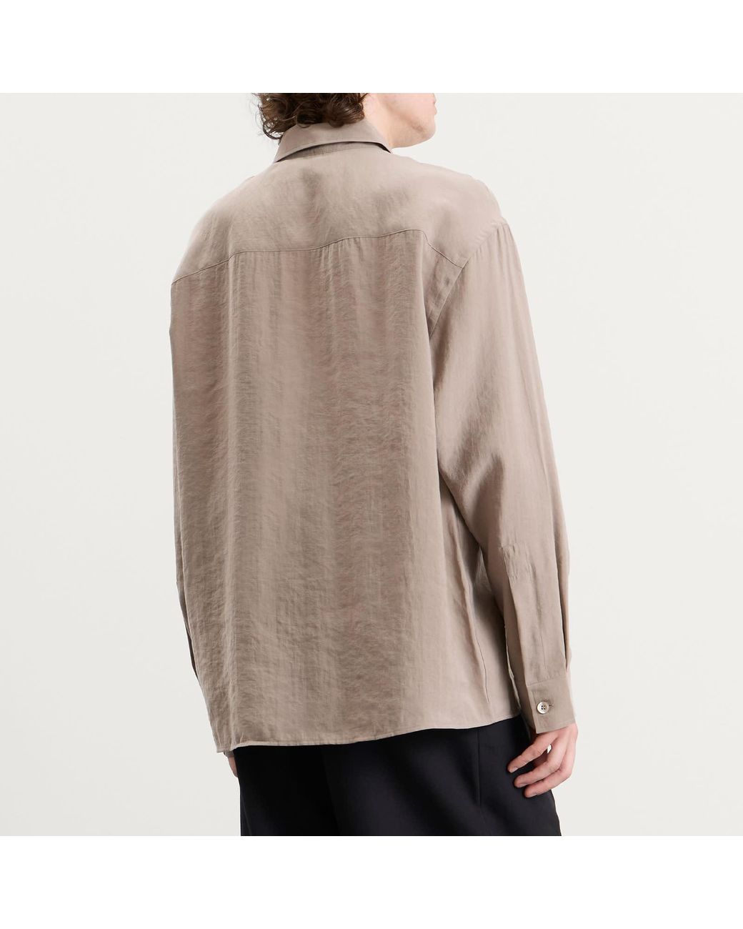 Studio Nicholson Brown Emper Oversized Patch Pocket Shirt for men