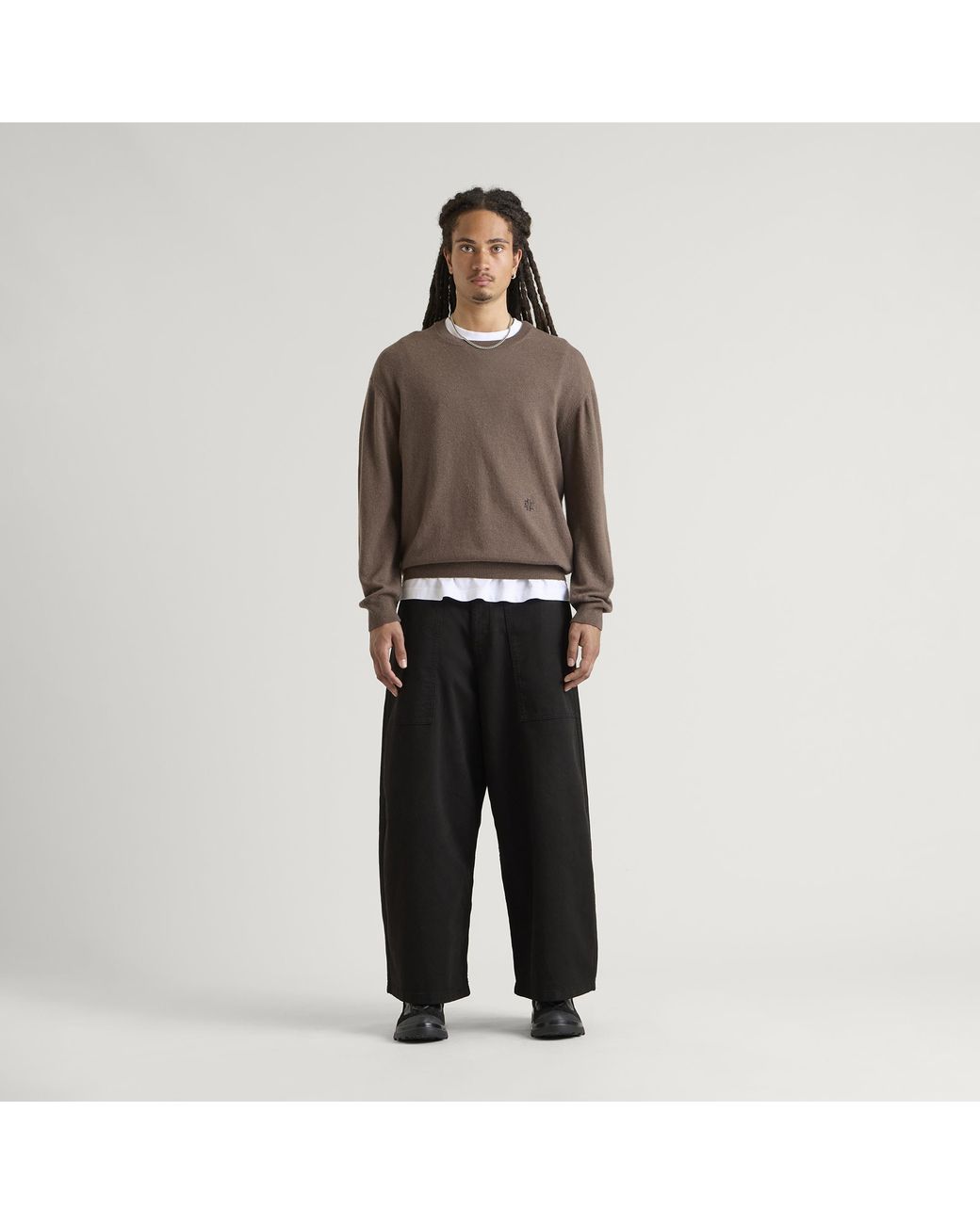 END. Brown Monogram Jumper for men