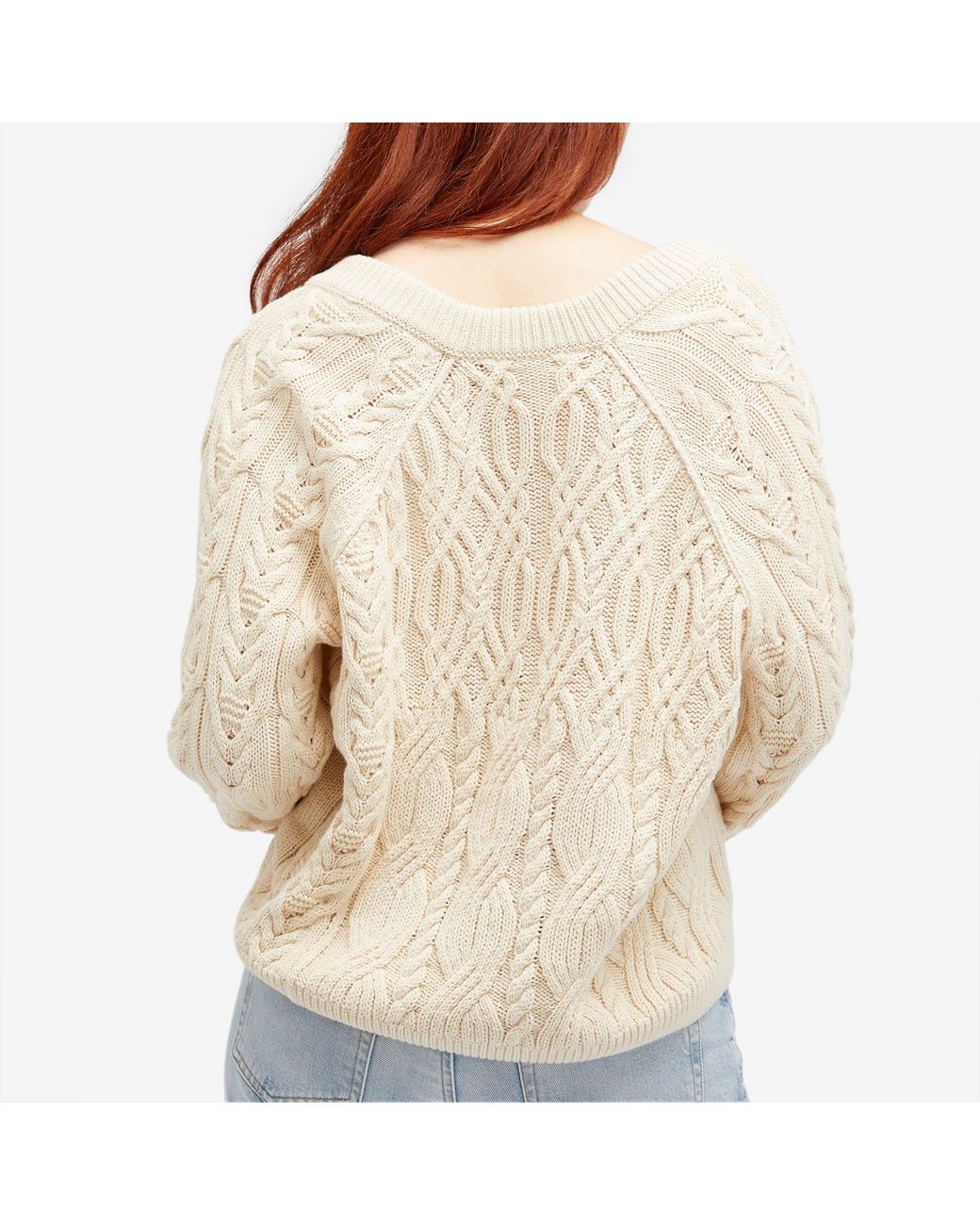 Closed Natural Cable Knit Cardigan