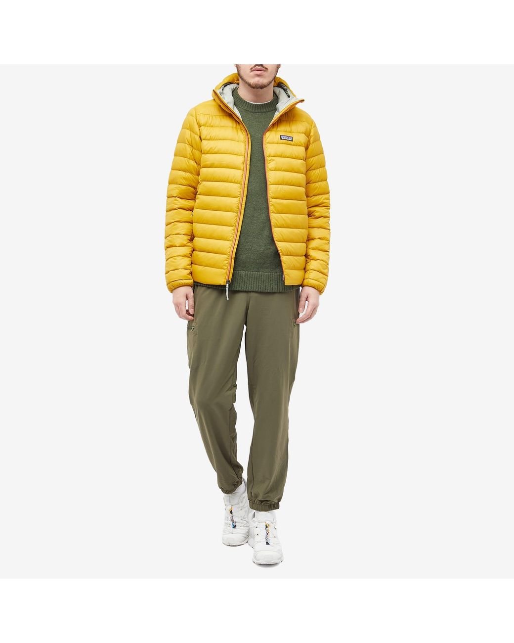 Patagonia Down Sweater Hoodie in Yellow for Men Lyst Canada